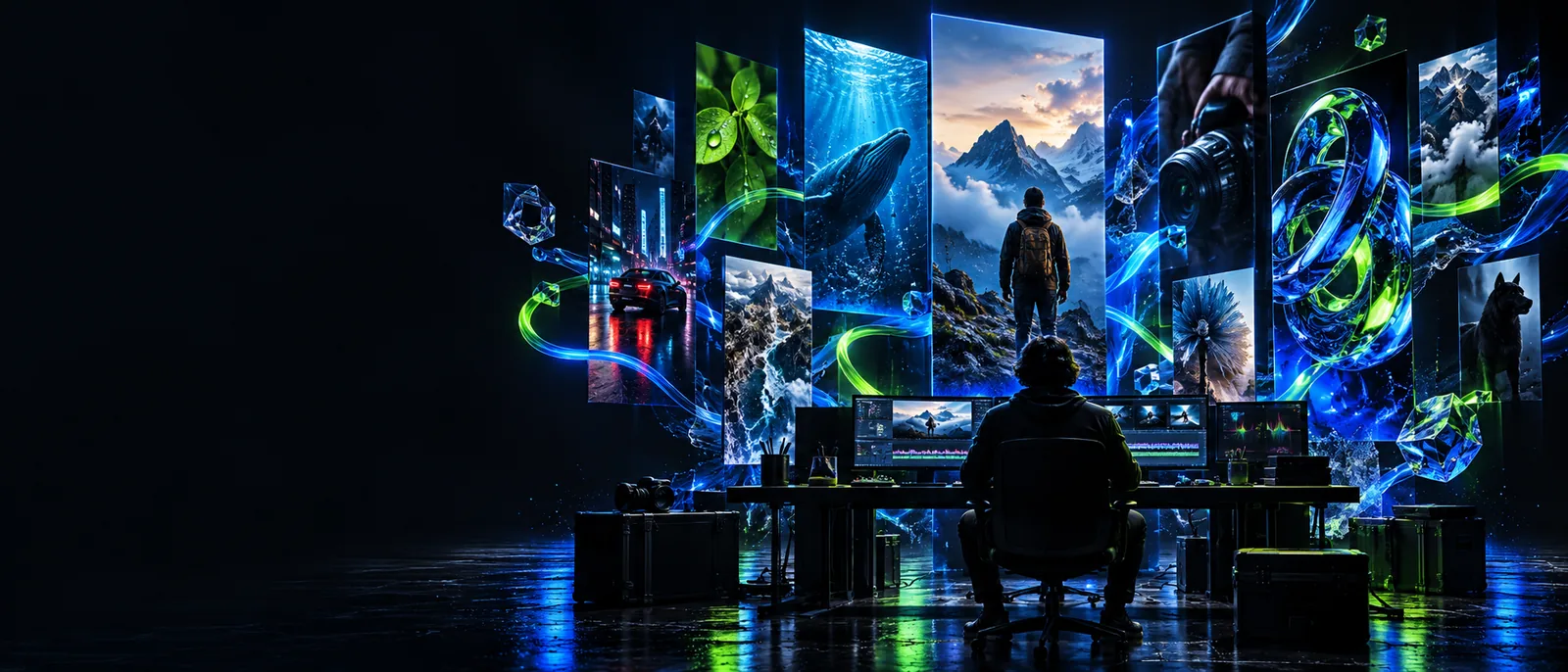 Kreatives Bild im Hero-Bereich der Wavespeed-Website